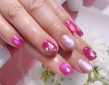 Cenbless　成増フェイシャル＆ネイルサロン　奥行き感あるプリズムの煌めき☆大人の鮮やかワインカラーネイル♪