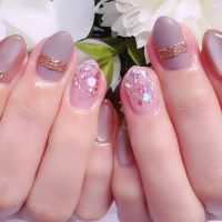 Cenbless　成増フェイシャル＆ネイルサロン　春のセレモニーシーズンに♪グレージュ系でシックで豪華な春ネイル