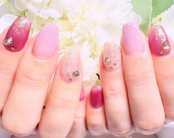 Cenbless　成増フェイシャル＆ネイルサロン　梅雨のネイル定額デザインをワイン＆ライラックカラーにカラーチェンジ