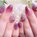 Cenbless　成増フェイシャル＆ネイルサロン　高貴な雰囲気漂うパープル×ワインのスモーキーカラー！梅雨ネイル