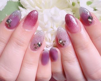 Cenbless　成増フェイシャル＆ネイルサロン　高貴な雰囲気漂うパープル×ワインのスモーキーカラー！梅雨ネイル