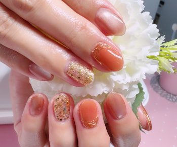 Cenbless　成増フェイシャル＆ネイルサロン　大好きなテラコッタカラーで♪大人気定額ネイルのアレンジでお洒落なお手元に！