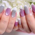Cenbless　成増フェイシャル＆ネイルサロン　お洒落な配色のニュアンスフレンチネイル♪微粒子マグネットが大人気！