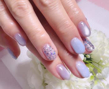 Cenbless　成増フェイシャル＆ネイルサロン　紫陽花カラーで楽しむ梅雨の定額デザインネイル♪