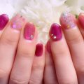 Cenbless　成増フェイシャル＆ネイルサロン　ピンクがお好きなお客様♪プリズムマグネットネイルにご満悦☆