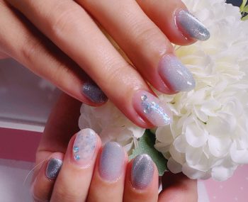 Cenbless　成増フェイシャル＆ネイルサロン　爽やかなカラーとオーロラの煌めき☆梅雨ネイル定額デザインをアレンジ！