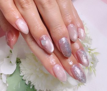 Cenbless　成増フェイシャル＆ネイルサロン　友人の結婚式に♪新作上品キャッツアイ＆シェルネイル