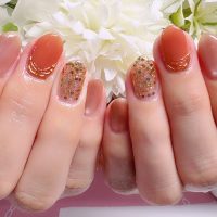 Cenbless　成増フェイシャル＆ネイルサロン　大好きなテラコッタカラーで♪大人気定額ネイルのアレンジでお洒落なお手元に！