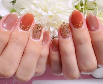Cenbless　成増フェイシャル＆ネイルサロン　大好きなテラコッタカラーで♪大人気定額ネイルのアレンジでお洒落なお手元に！
