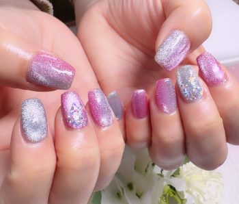 Cenbless　成増フェイシャル＆ネイルサロン　紫陽花のような輝き。マグネットネイルで初夏の指先に彩りを♪