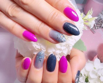 Cenbless　成増フェイシャル＆ネイルサロン　梅雨の定額ネイルデザインをビビッドなカラーで♪