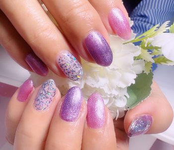 Cenbless　成増フェイシャル＆ネイルサロン　紫陽花のような綺麗なライラックパープルカラー！梅雨ネイル