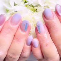 Cenbless　成増フェイシャル＆ネイルサロン　紫陽花カラーで梅雨も上品な指先に♪パープル系の上品カラーグラデーションネイル
