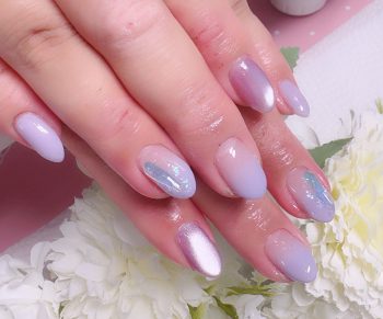 Cenbless　成増フェイシャル＆ネイルサロン　紫陽花カラーで梅雨も上品な指先に♪パープル系の上品カラーグラデーションネイル