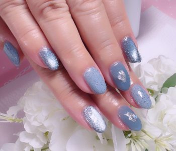 Cenbless　成増フェイシャル＆ネイルサロン　梅雨ネイル定額デザインを大好きなブルー系にカラーチェンジ！