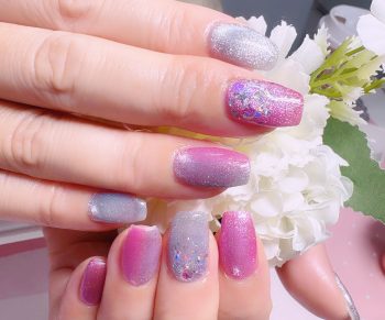 Cenbless　成増フェイシャル＆ネイルサロン　紫陽花のような輝き。マグネットネイルで初夏の指先に彩りを♪