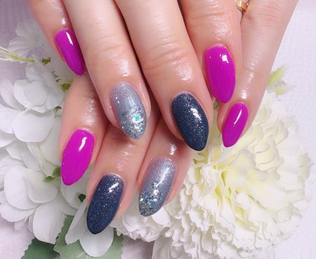 Cenbless　成増フェイシャル＆ネイルサロン　梅雨の定額ネイルデザインをビビッドなカラーで♪