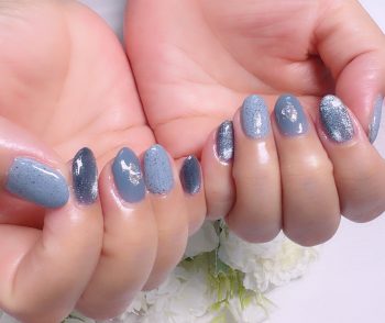 Cenbless　成増フェイシャル＆ネイルサロン　梅雨ネイル定額デザインを大好きなブルー系にカラーチェンジ！