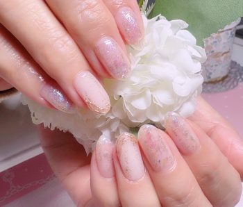 Cenbless　成増フェイシャル＆ネイルサロン　モヤモヤ気分も穏やかに＆キラキラに！涼しい煌めき☆クリア系オーロラネイル