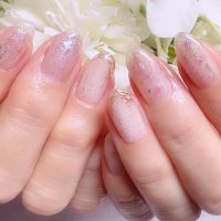 Cenbless　成増フェイシャル＆ネイルサロン　モヤモヤ気分も穏やかに＆キラキラに！涼しい煌めき☆クリア系オーロラネイル