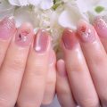 Cenbless　成増フェイシャル＆ネイルサロン　ご結婚おめでとうございます！ブライダル挙式に♪上品フラワーのブライダルネイル