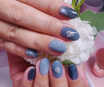 Cenbless　成増フェイシャル＆ネイルサロン　梅雨ネイル定額デザインを大好きなブルー系にカラーチェンジ！