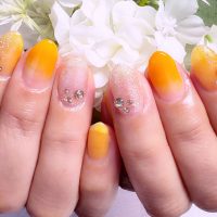 成増徒歩3分のフェイシャルエステ・ネイルサロン ビューティスタジオCenbless（センブレス）　夏の日差しに映えるオレンジネイル！