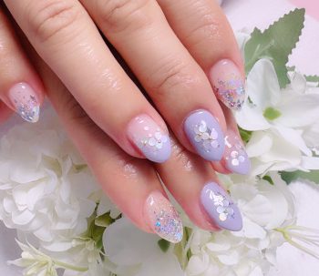 Cenbless　成増フェイシャル＆ネイルサロン　毎年恒例の紫陽花風ホログラムネイル♪
