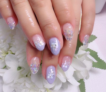 Cenbless　成増フェイシャル＆ネイルサロン　毎年恒例の紫陽花風ホログラムネイル♪