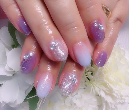 Cenbless　成増フェイシャル＆ネイルサロン　夏に涼やかなラベンダーブルーネイル
