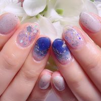 成増徒歩3分女性限定サロン｜フェイシャル・プラズマ・ネイル ビューティスタジオCenbless（センブレス）　水中のきらめきを閉じ込めた 海＆波のリゾートネイル