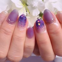 Cenbless　成増フェイシャル＆ネイルサロン　大人気晩夏ネイルデザイン！上品パープルで指先に高級感
