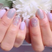 Cenbless　成増フェイシャル＆ネイルサロン　夏に爽やかな偏光オーロラホワイトパールネイル