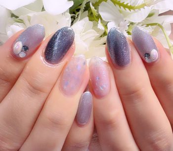 成増徒歩3分女性限定サロン｜フェイシャル・プラズマ・ネイル ビューティスタジオCenbless（センブレス）　涼感ブルーで魅せる 夏アレンジマグネットネイル