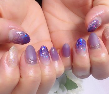 Cenbless　成増フェイシャル＆ネイルサロン　大人気晩夏ネイルデザイン！上品パープルで指先に高級感