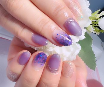 Cenbless　成増フェイシャル＆ネイルサロン　大人気晩夏ネイルデザイン！上品パープルで指先に高級感