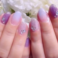 Cenbless　成増フェイシャル＆ネイルサロン　夏に涼やかなラベンダーブルーネイル