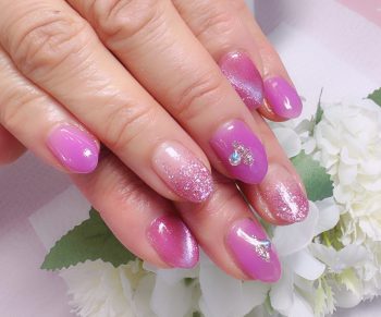 成増徒歩3分女性限定サロン｜フェイシャル・プラズマ・ネイル ビューティスタジオCenbless（センブレス）　秋色ライラックピンクに惹かれて 大人可愛いパープル系ネイル