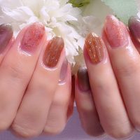 Cenbless　成増フェイシャル＆ネイルサロン　深みのあるニュアンスカラー×アンティーク調の落ち着きネイル