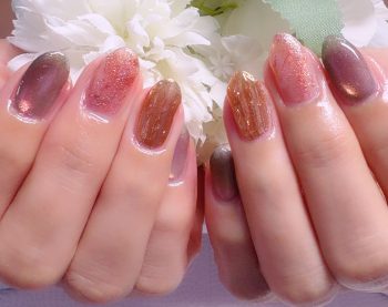 Cenbless　成増フェイシャル＆ネイルサロン　深みのあるニュアンスカラー×アンティーク調の落ち着きネイル