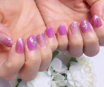 成増徒歩3分女性限定サロン｜フェイシャル・プラズマ・ネイル ビューティスタジオCenbless（センブレス）　秋色ライラックピンクに惹かれて 大人可愛いパープル系ネイル