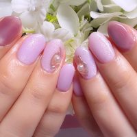 Cenbless　成増フェイシャル＆ネイルサロン　上品なパールピンクで楽しむ晩夏ネイル