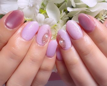 Cenbless　成増フェイシャル＆ネイルサロン　上品なパールピンクで楽しむ晩夏ネイル