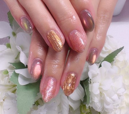 Cenbless　成増フェイシャル＆ネイルサロン　深みのあるニュアンスカラー×アンティーク調の落ち着きネイル