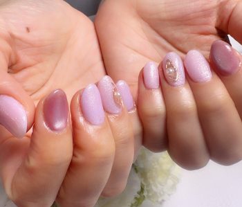 Cenbless　成増フェイシャル＆ネイルサロン　上品なパールピンクで楽しむ晩夏ネイル