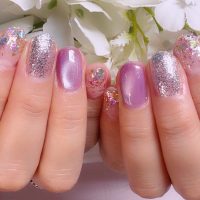 成増徒歩3分のフェイシャルエステ・ネイルサロン ビューティスタジオCenbless（センブレス）　上品パープルで魅せる、大人のハロウィンネイル