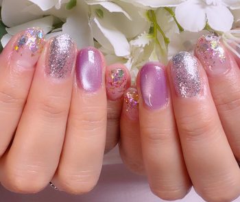 成増徒歩3分のフェイシャルエステ・ネイルサロン ビューティスタジオCenbless（センブレス）　上品パープルで魅せる、大人のハロウィンネイル