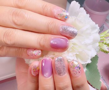 成増徒歩3分のフェイシャルエステ・ネイルサロン ビューティスタジオCenbless（センブレス）　上品パープルで魅せる、大人のハロウィンネイル