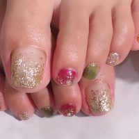 成増徒歩3分女性限定サロン｜フェイシャル・プラズマ・ネイル ビューティスタジオCenbless（センブレス）　秋色キャッツアイで魅せるハロウィンフットネイル☆
