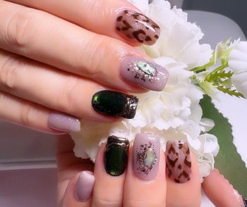 成増徒歩3分女性限定サロン｜フェイシャル・プラズマ・ネイル ビューティスタジオCenbless（センブレス）　バースデーネイルは秋色レオパードで贅沢に☆